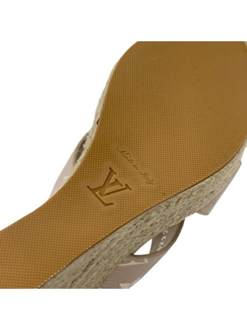 Louis Vuitton Starboard Line Monogram Sandals Shoes Leather Pink Beige - Picture 8 of 9